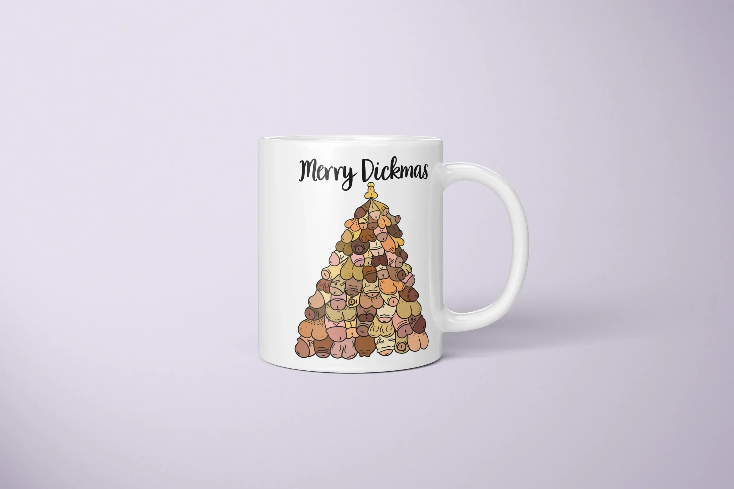 Christmas Tree Penis Mug – Naughty Secret Santa Gift - primary mug mockup