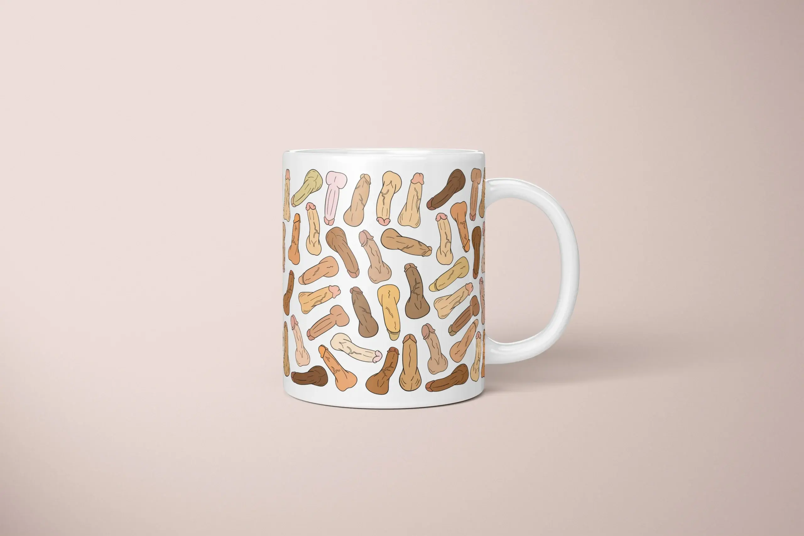 Classic Penis Mug – Cheeky Anatomy Art Gift - primary mug mockup