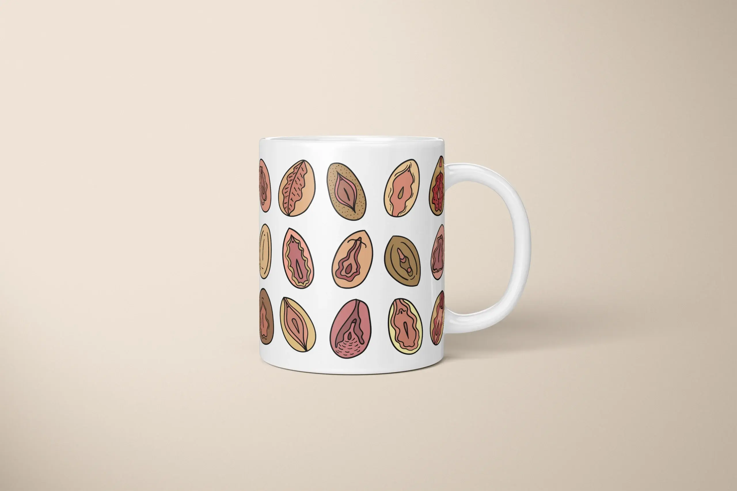 Classic Vulva Art Mug – Cheeky Adults Only Gift - primary mug mockup