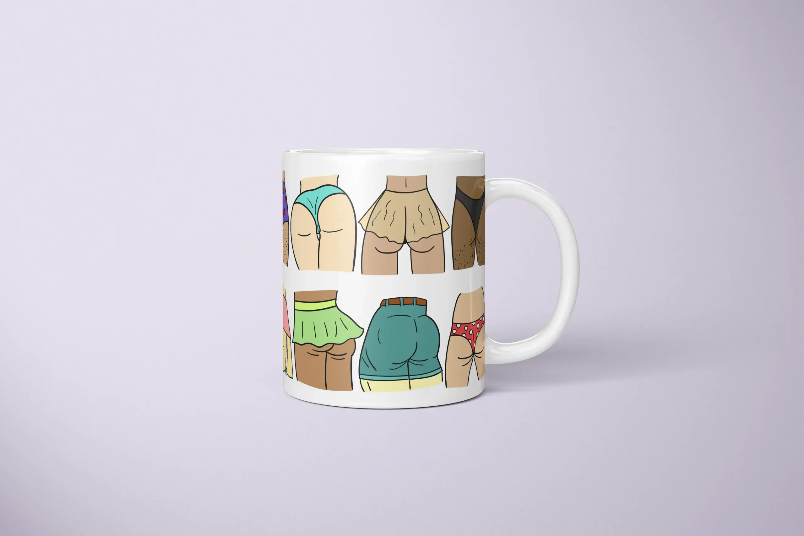 Colorful Butt Mug – Cheeky Body Positive Gift - primary mug mockup