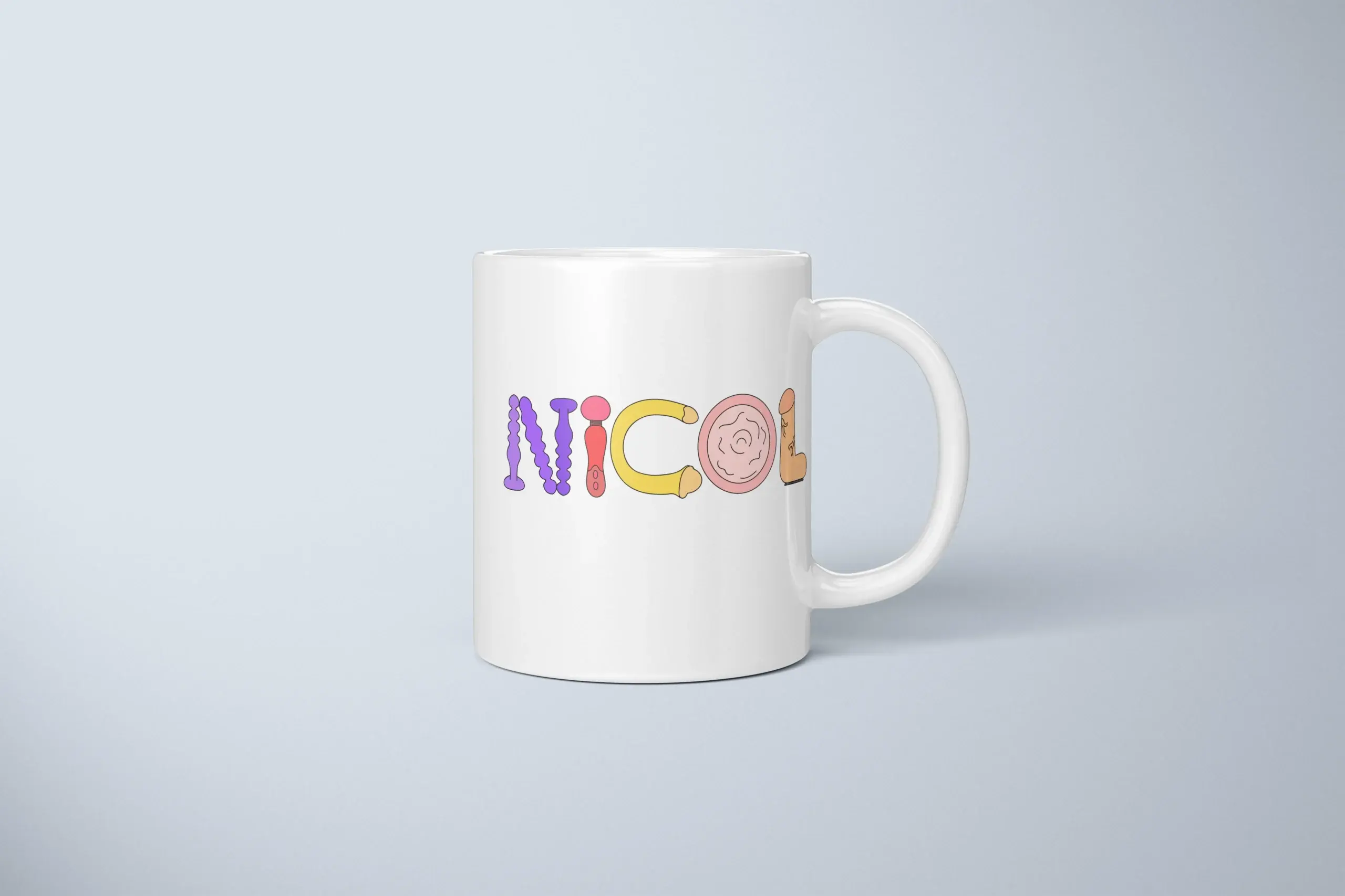Custom Name Anatomy Mug – Personalized Naughty Letter Gift - primary mug mockup