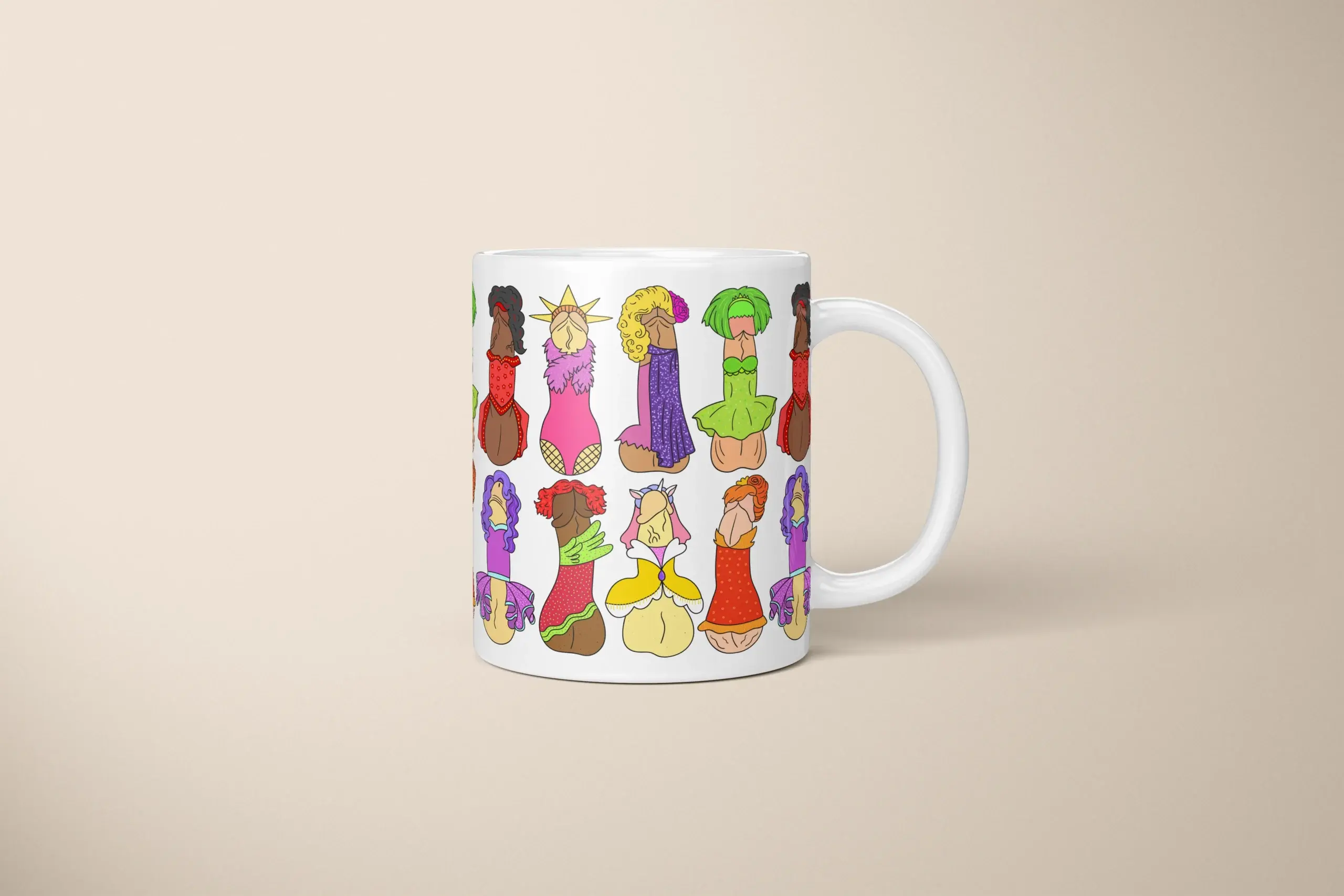 Drag Queen Penis Mug – Campy Pride Humor Gift - primary mug mockup