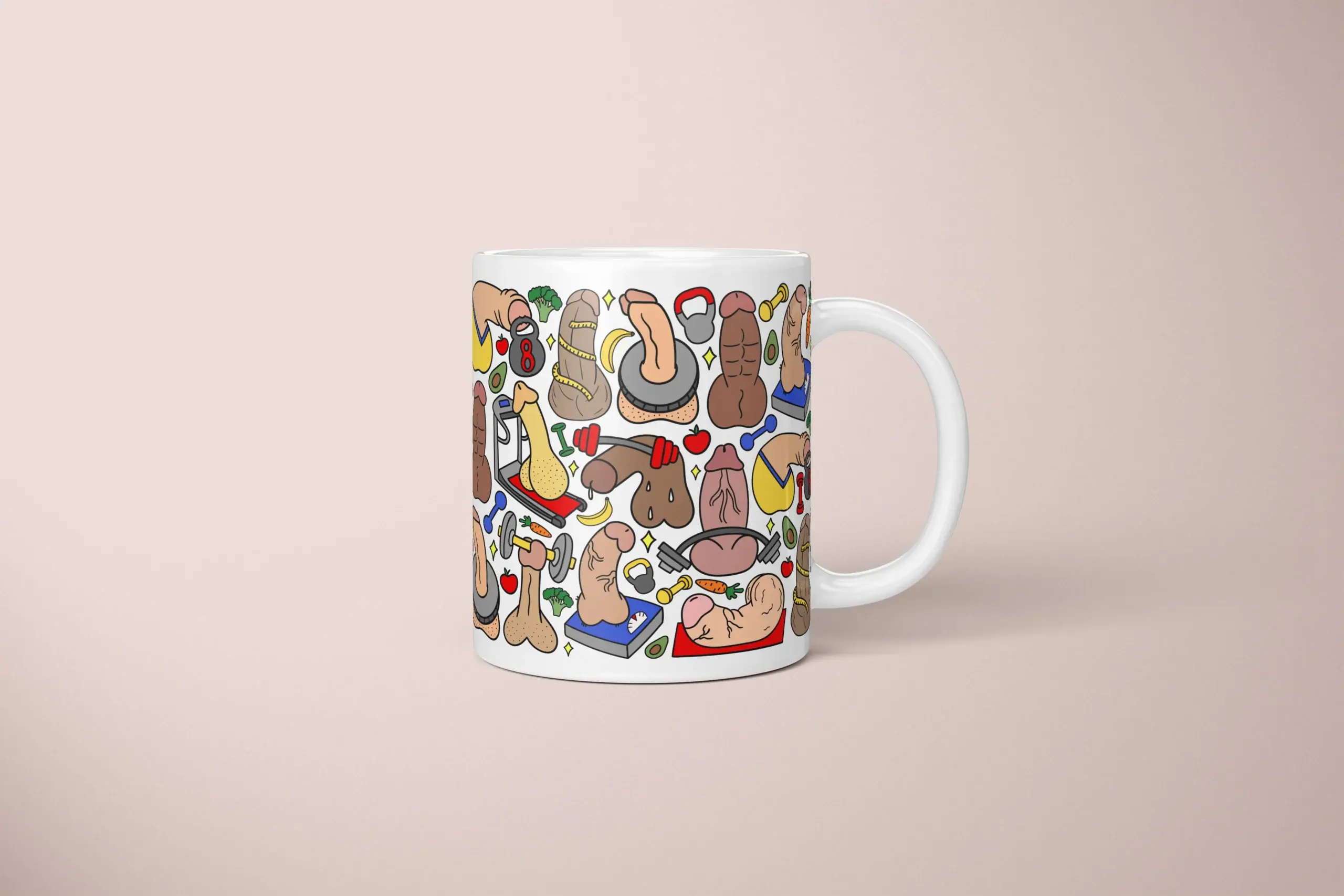 Gym Penis Mug – Funny Workout Gag Gift - primary mug mockup