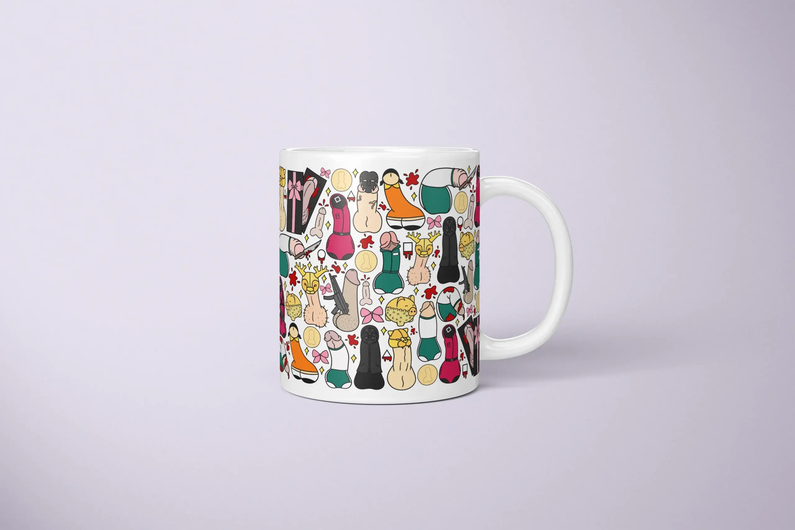 Survival Game Parody Penis Mug – Dark Adult Humor Gift - primary mug mockup