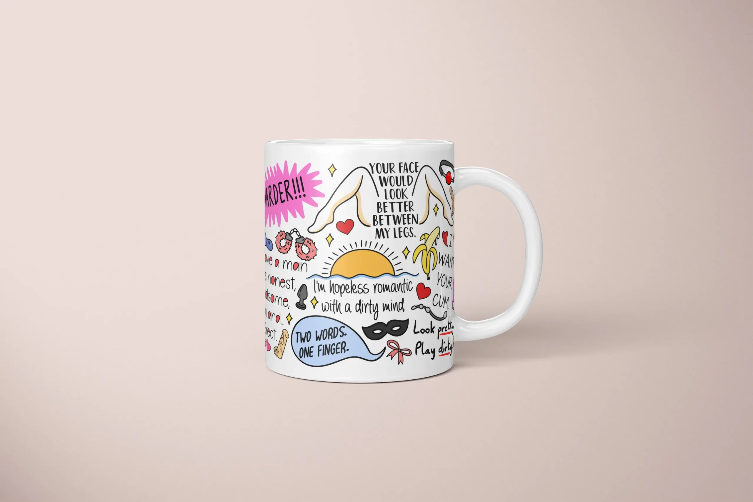 Naughty For Her Quotes Mug – Adults Only Gift - primary mug mockup