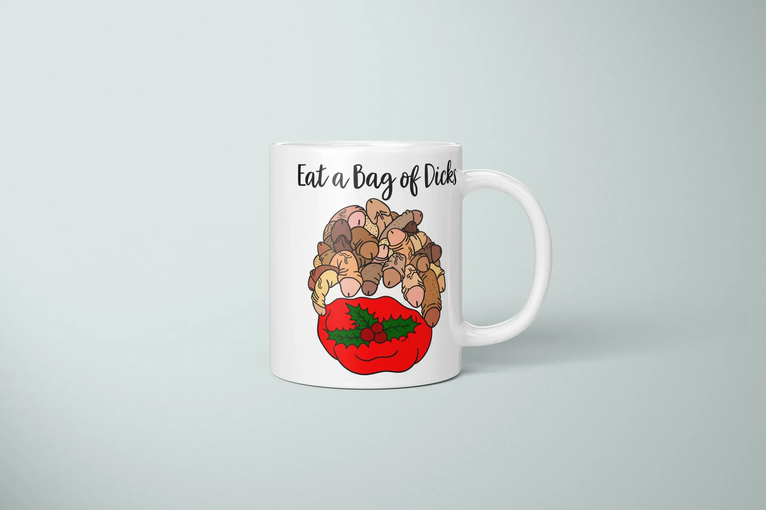 Eat A Bag Of Dicks Penis Mug – Rude Christmas Gift - primary mug mockup