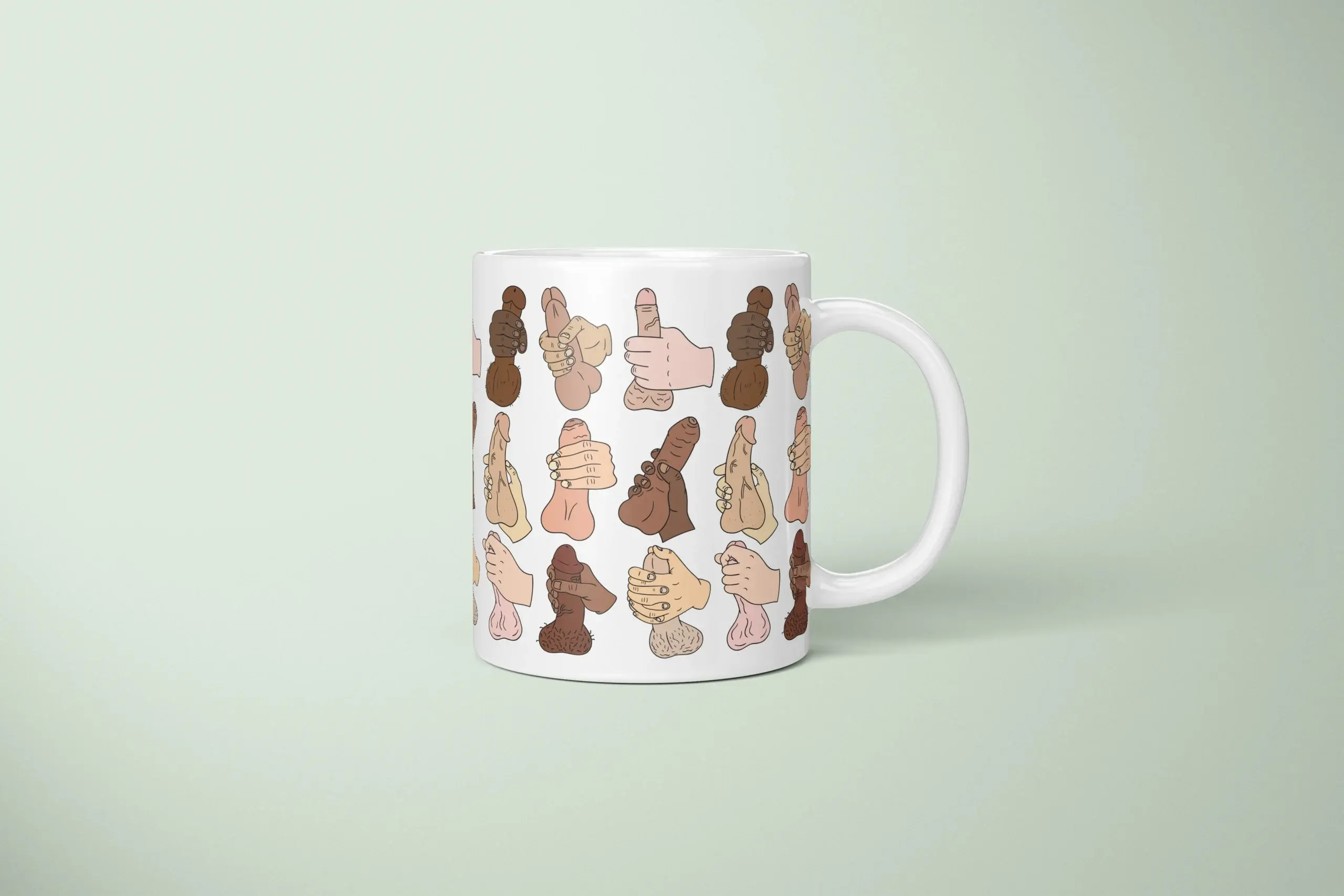 Solo Play Penis Mug – Explicit Adult Humor Gift - primary mug mockup