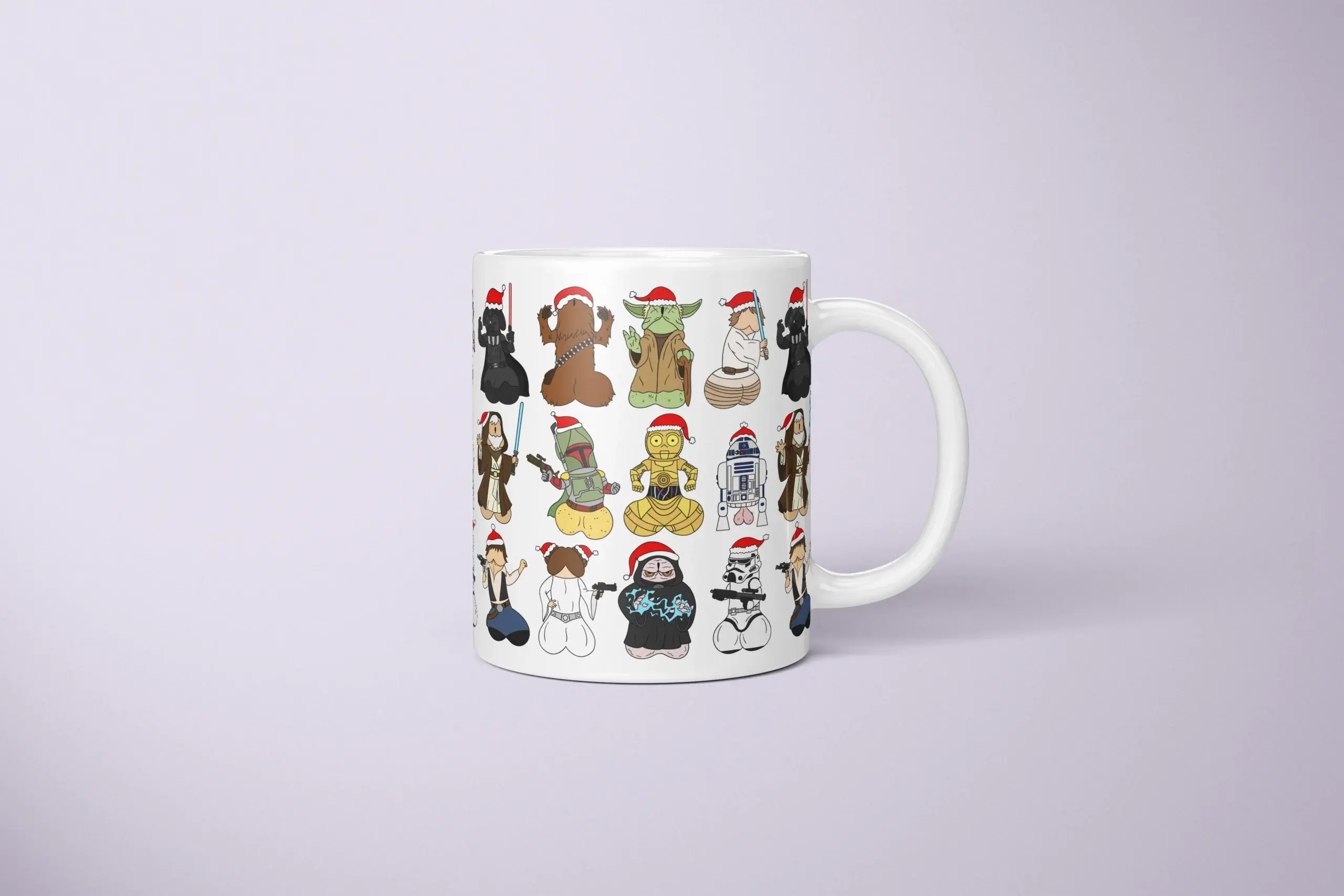 Space Wizard Christmas Penis Mug – Naughty Sci-Fi Parody Gift - primary mug mockup