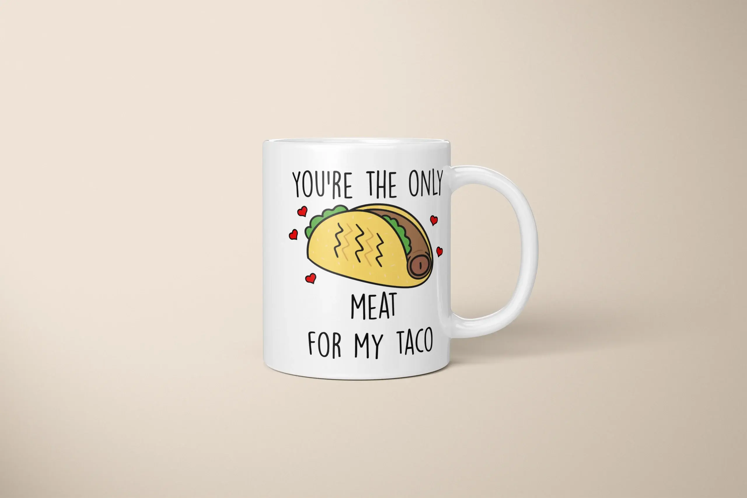 Taco Penis Mug – Cheeky Couple Food Pun Gift - primary mug mockup