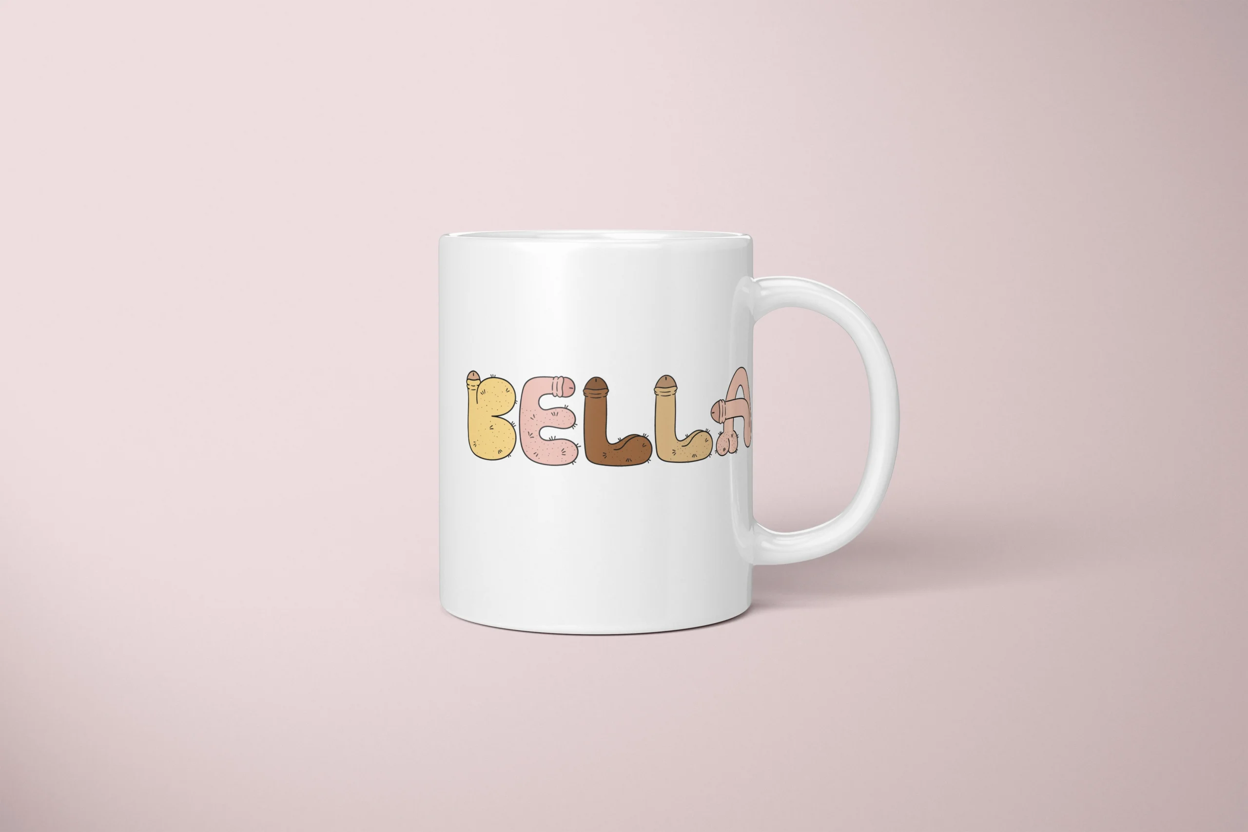 Custom Name Penis Mug – Personalized Letter Gift - primary mug mockup