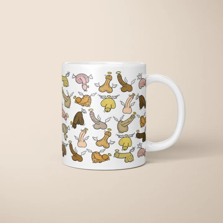 Angel Penis Mug – Heavenly Rude Humor Gift - primary mug mockup