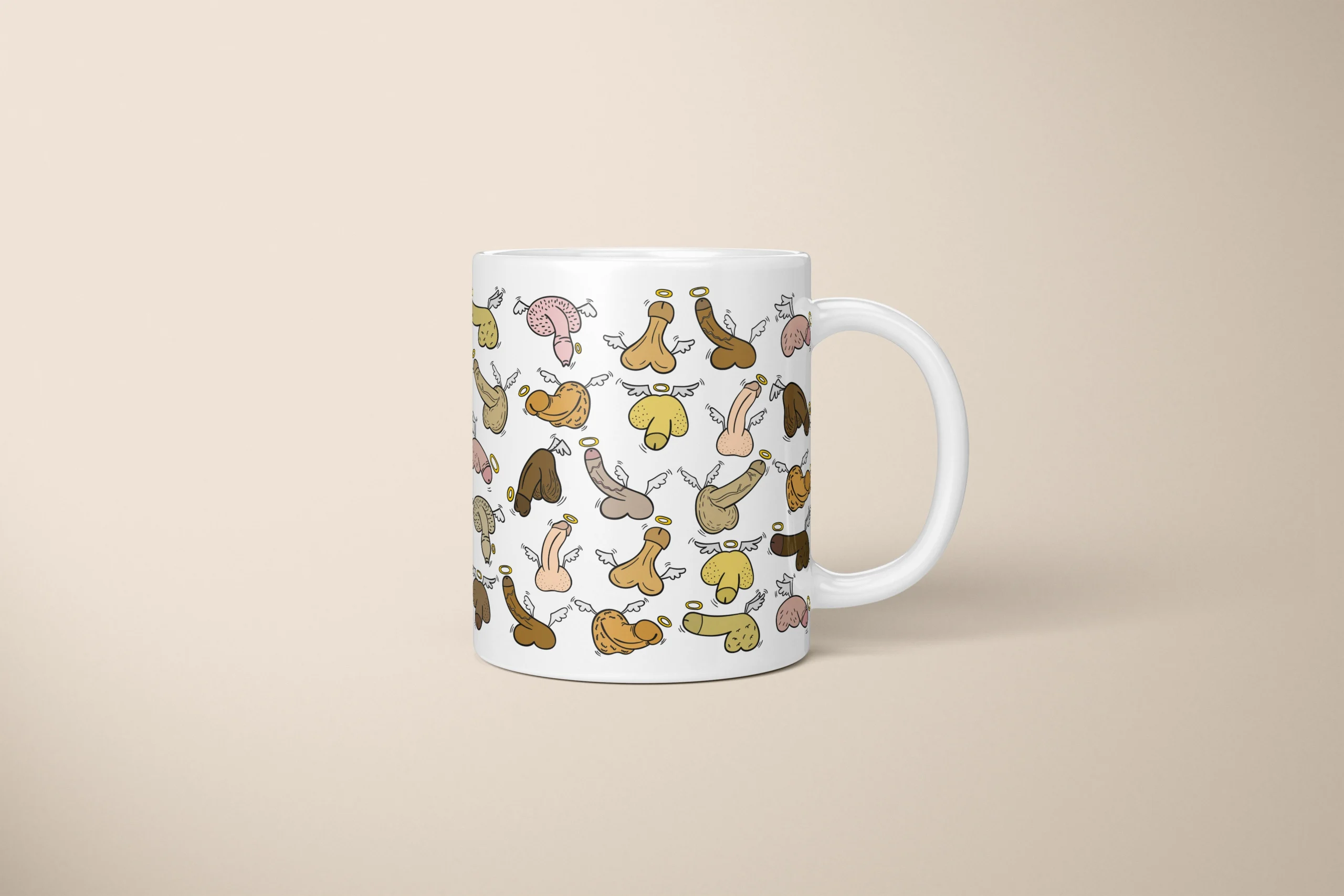 Angel Penis Mug – Heavenly Rude Humor Gift - primary mug mockup