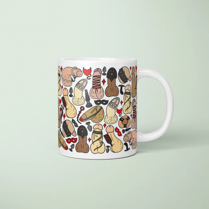 Kink-Inspired Penis Mug – Adults Only Novelty Gift - primary mug mockup