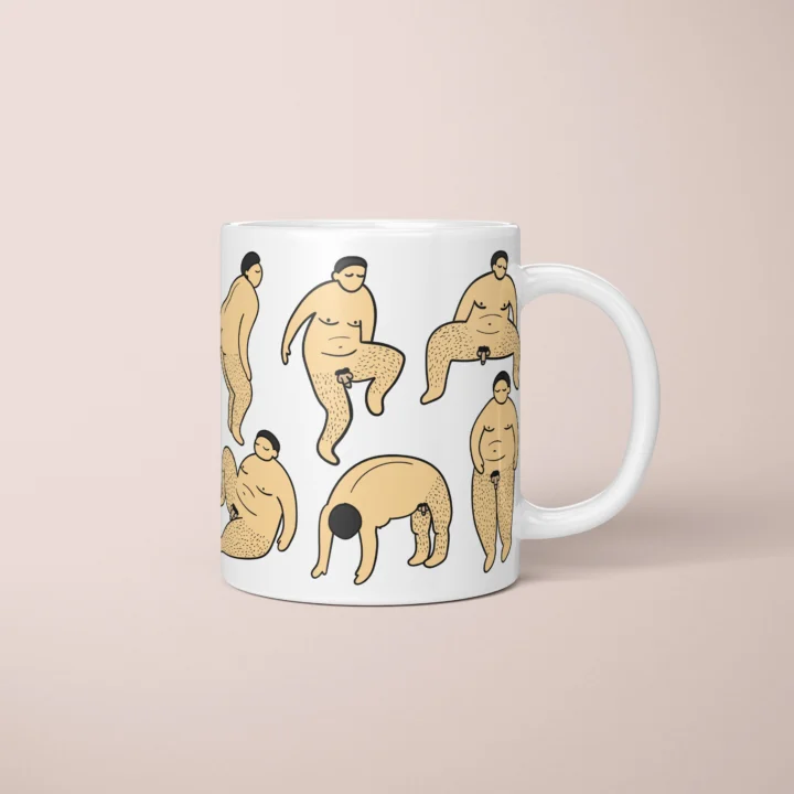 Male Body Humor Penis Mug – Cheeky Adult Gift - primary mug mockup