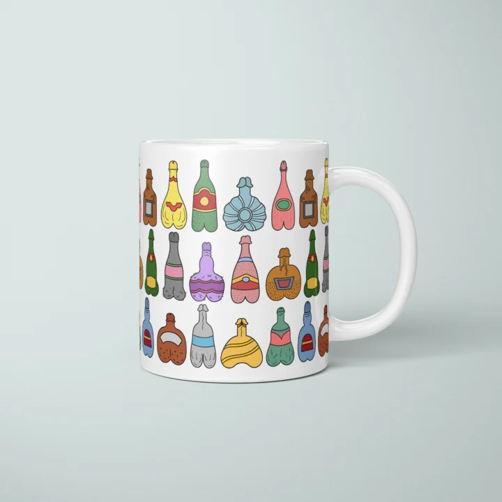 Bottle Penis Mug – Rude Party Drinking Humor Gift - primary mug mockup