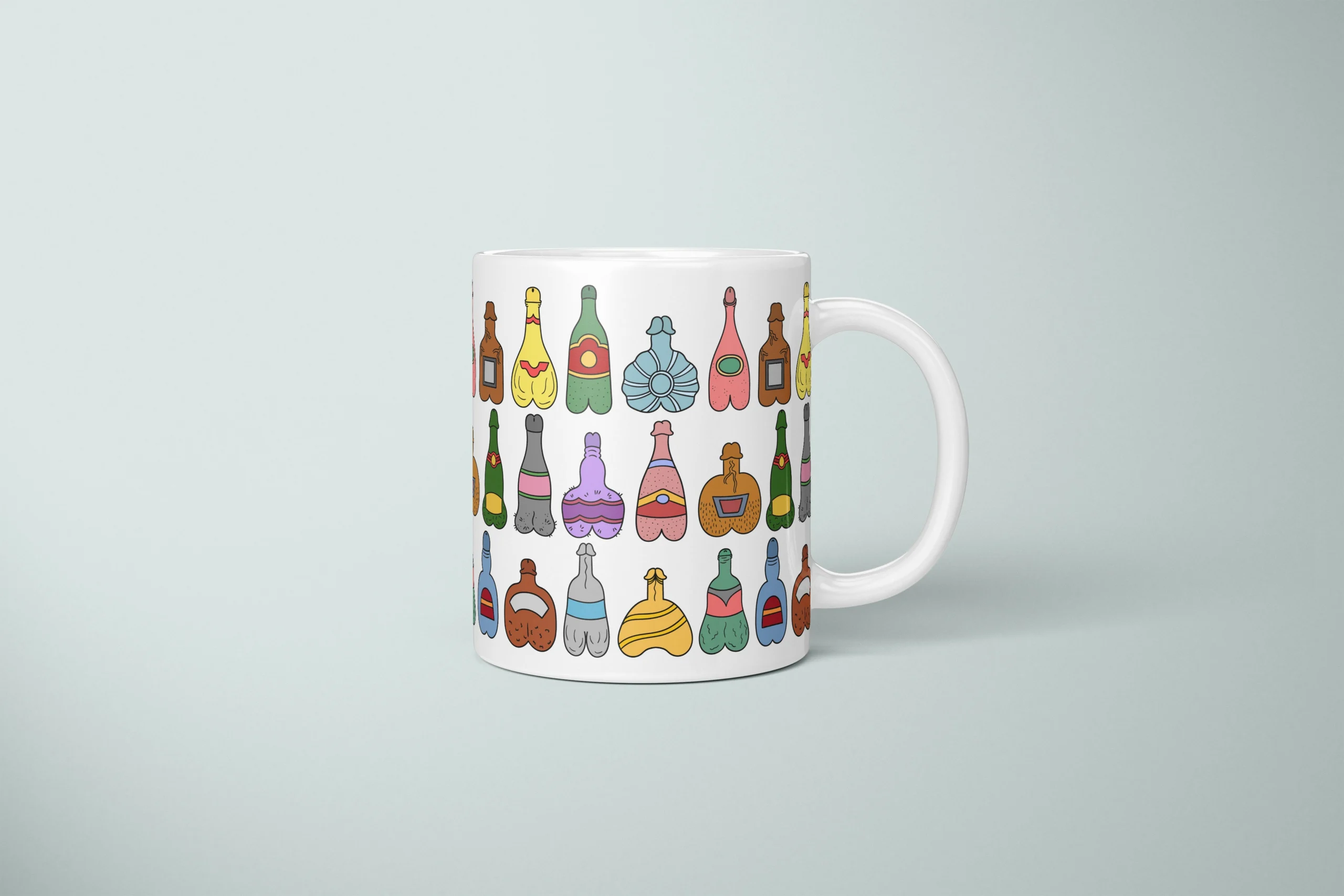 Bottle Penis Mug – Rude Party Drinking Humor Gift - primary mug mockup