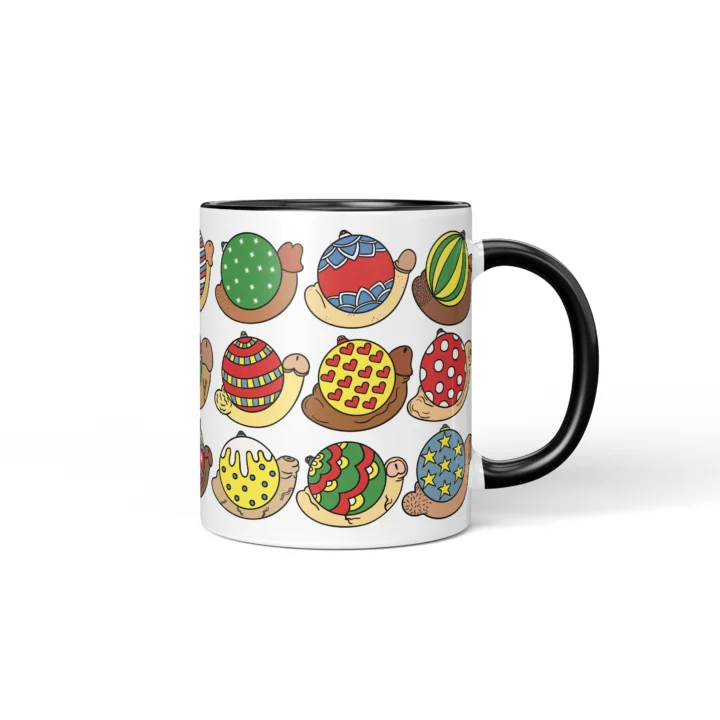 Christmas Bauble Penis Mug - Rude Secret Santa Gift - Black mug mockup