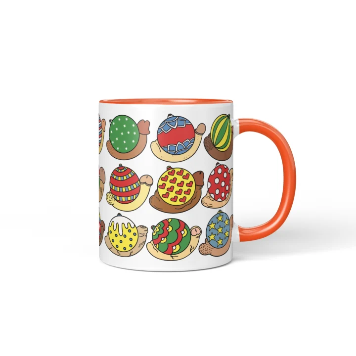 Christmas Bauble Penis Mug - Rude Secret Santa Gift - Orange mug mockup