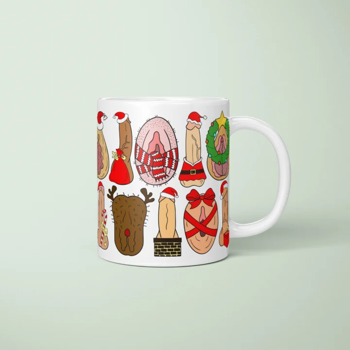 Christmas Anatomy Icons Mug – Naughty Secret Santa Gift - primary mug mockup