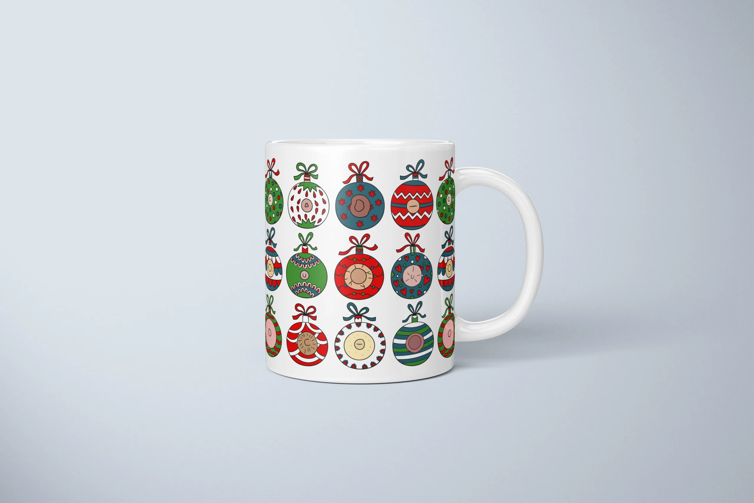 Christmas Ornament Boobs Mug – Funny Secret Santa Gift - primary mug mockup