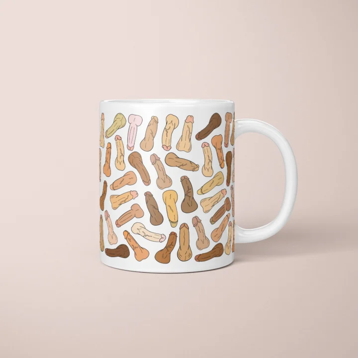 Classic Penis Mug – Cheeky Anatomy Art Gift - primary mug mockup