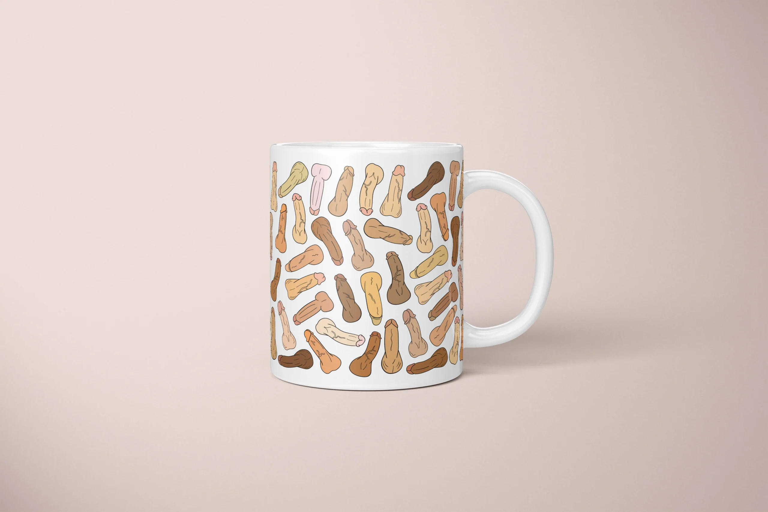 Classic Penis Mug – Cheeky Anatomy Art Gift - primary mug mockup