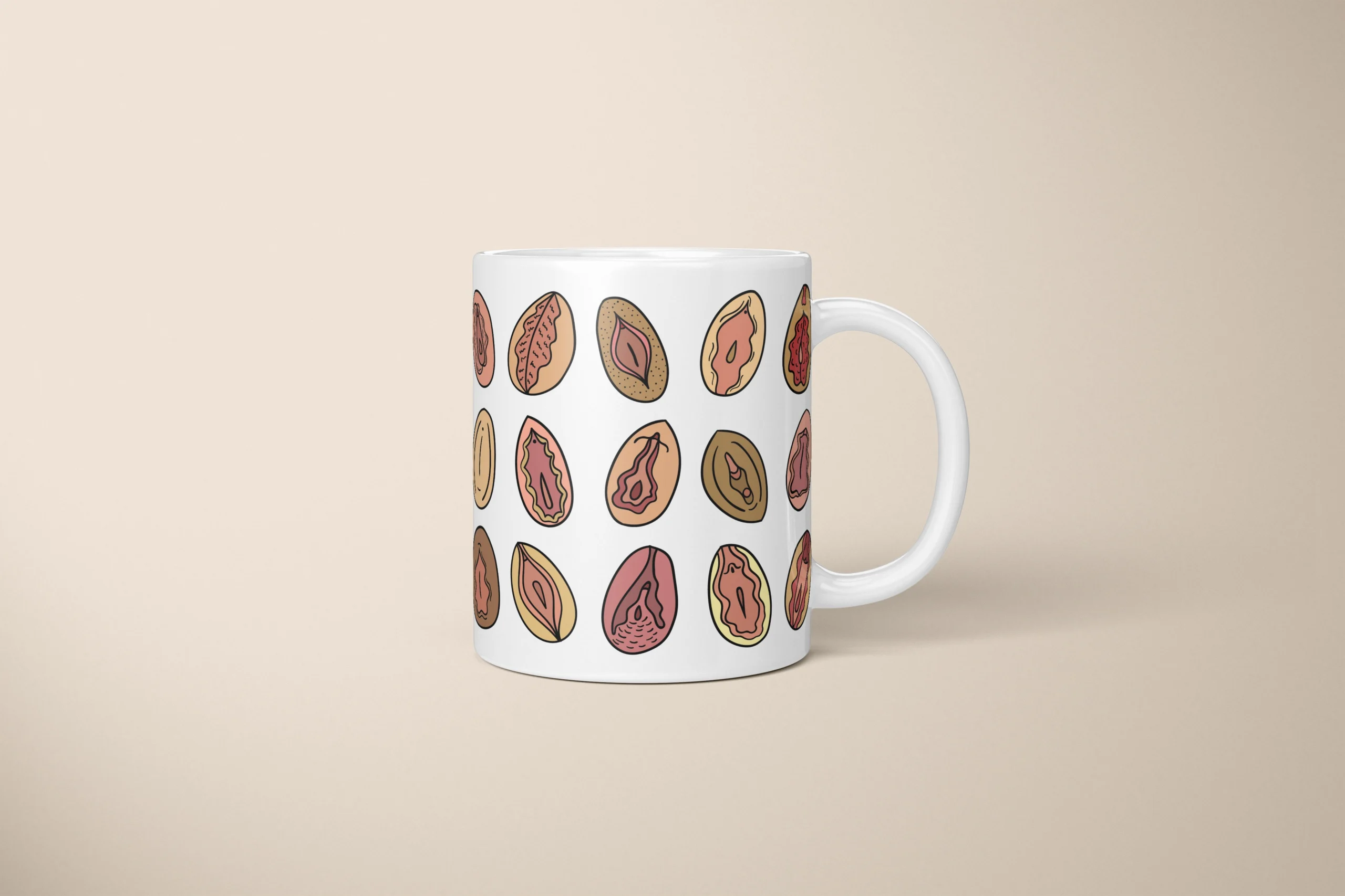 Classic Vulva Art Mug – Cheeky Adults Only Gift - primary mug mockup