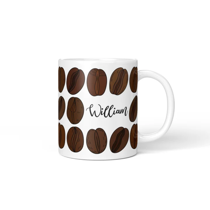 Coffee Bean Vagina Mug - Funny Coffee Lover Gift - Personalized 11 oz White mug mockup