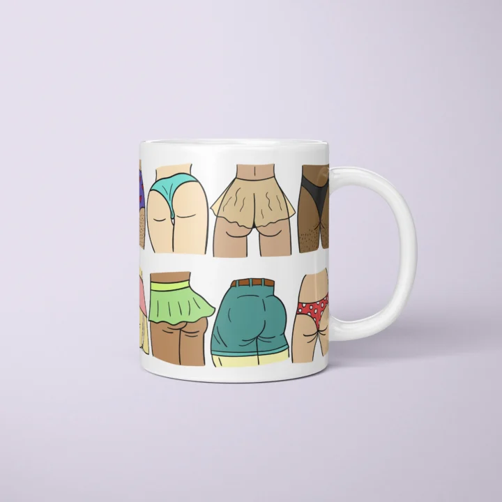 Colorful Butt Mug – Cheeky Body Positive Gift - primary mug mockup