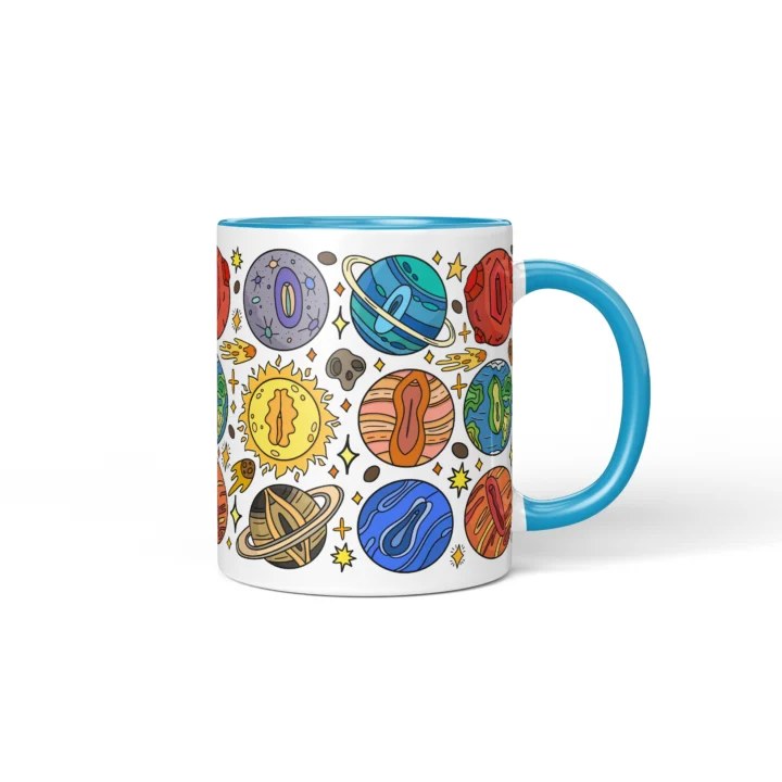 Cosmic Vagina Mug - Funny Space Lover Gift - Blue mug mockup