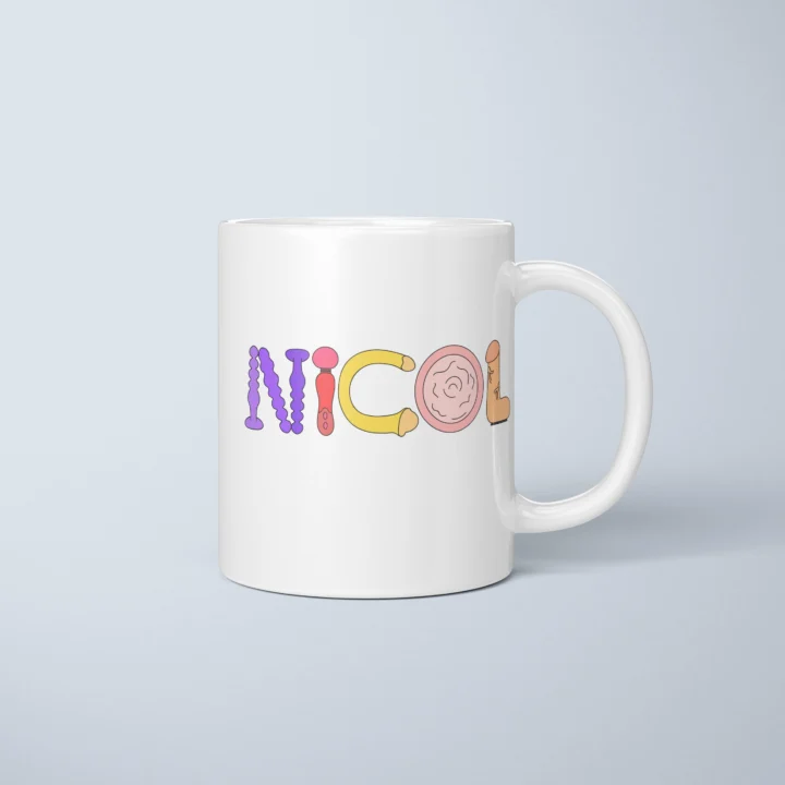 Custom Name Anatomy Mug – Personalized Naughty Letter Gift - primary mug mockup