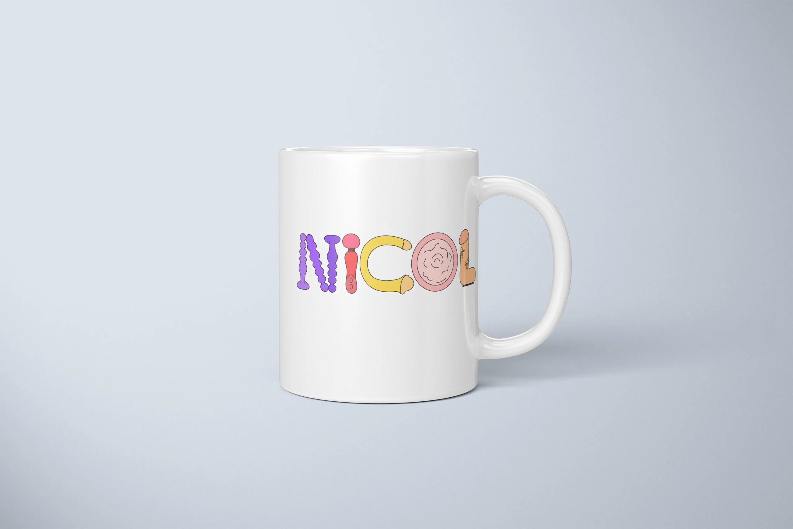 Custom Name Anatomy Mug – Personalized Naughty Letter Gift - primary mug mockup