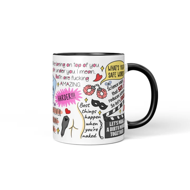 Dirty Couple Quotes Mug - Adults Only Gift - Black mug mockup