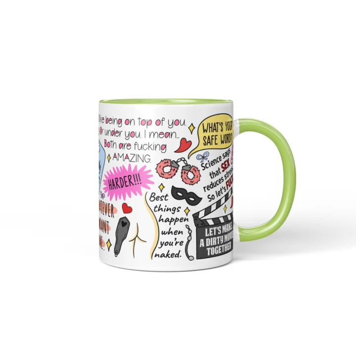 Dirty Couple Quotes Mug - Adults Only Gift - Green mug mockup