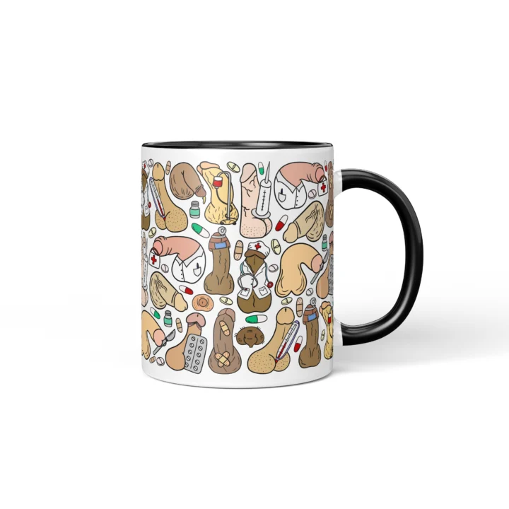 Doctor Penis Mug - Rude Medical Humor Gift - Black mug mockup