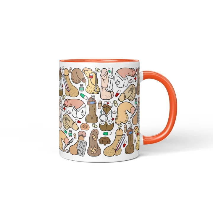 Doctor Penis Mug - Rude Medical Humor Gift - Orange mug mockup