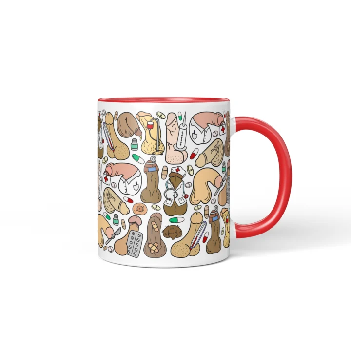 Doctor Penis Mug - Rude Medical Humor Gift - Red mug mockup