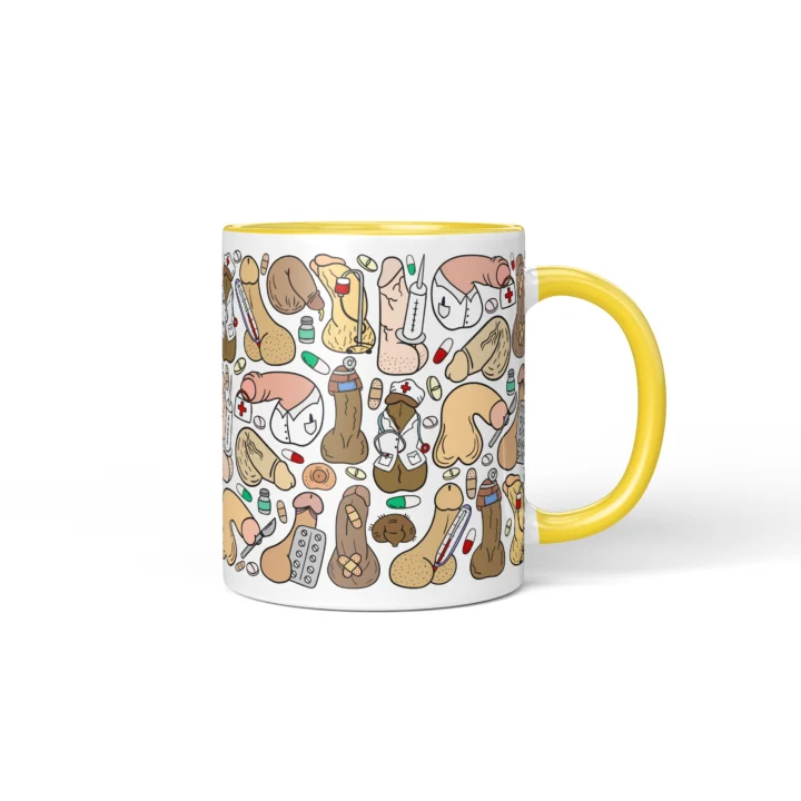 Doctor Penis Mug - Rude Medical Humor Gift - Yellow mug mockup