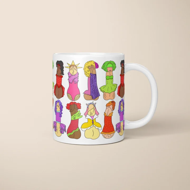 Drag Queen Penis Mug – Campy Pride Humor Gift - primary mug mockup