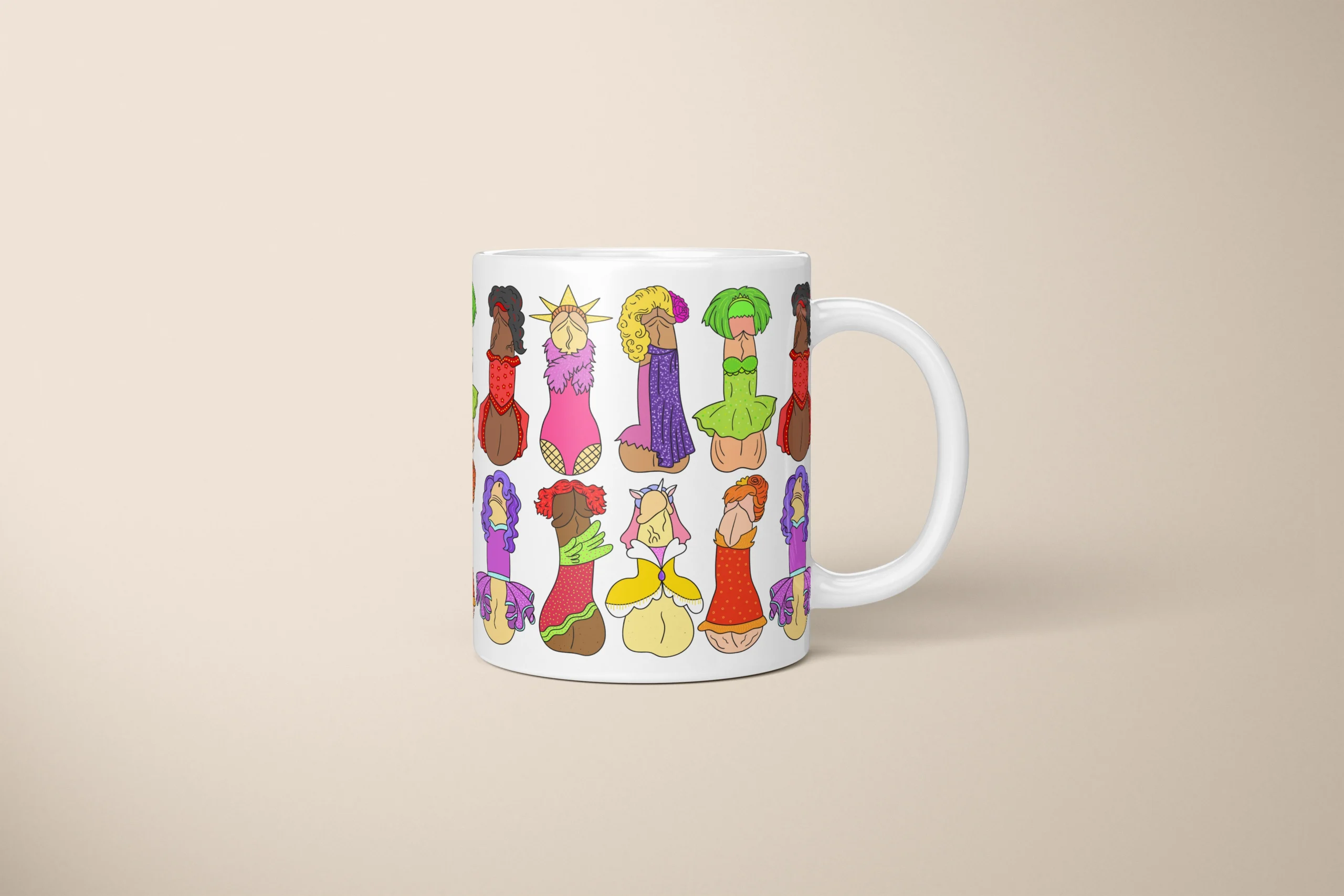 Drag Queen Penis Mug – Campy Pride Humor Gift - primary mug mockup