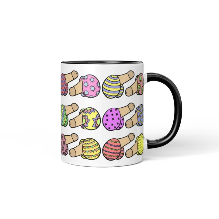 Easter Penis Mug - Rude Spring Basket Gift - Black mug mockup
