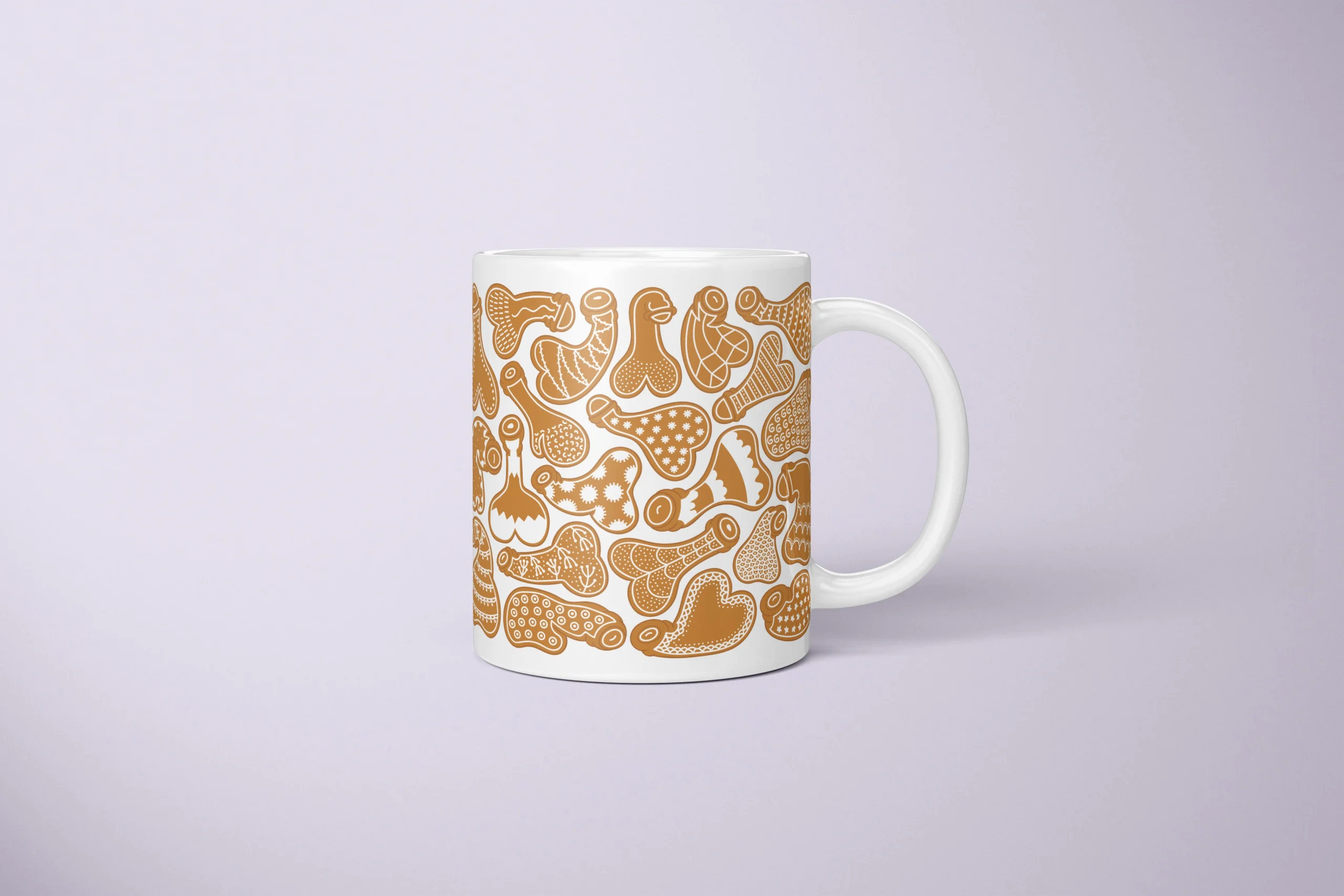 Gingerbread Penis Mug – Rude Christmas Cookie Gift - primary mug mockup