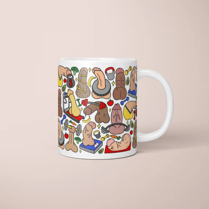 Gym Penis Mug – Funny Workout Gag Gift - primary mug mockup
