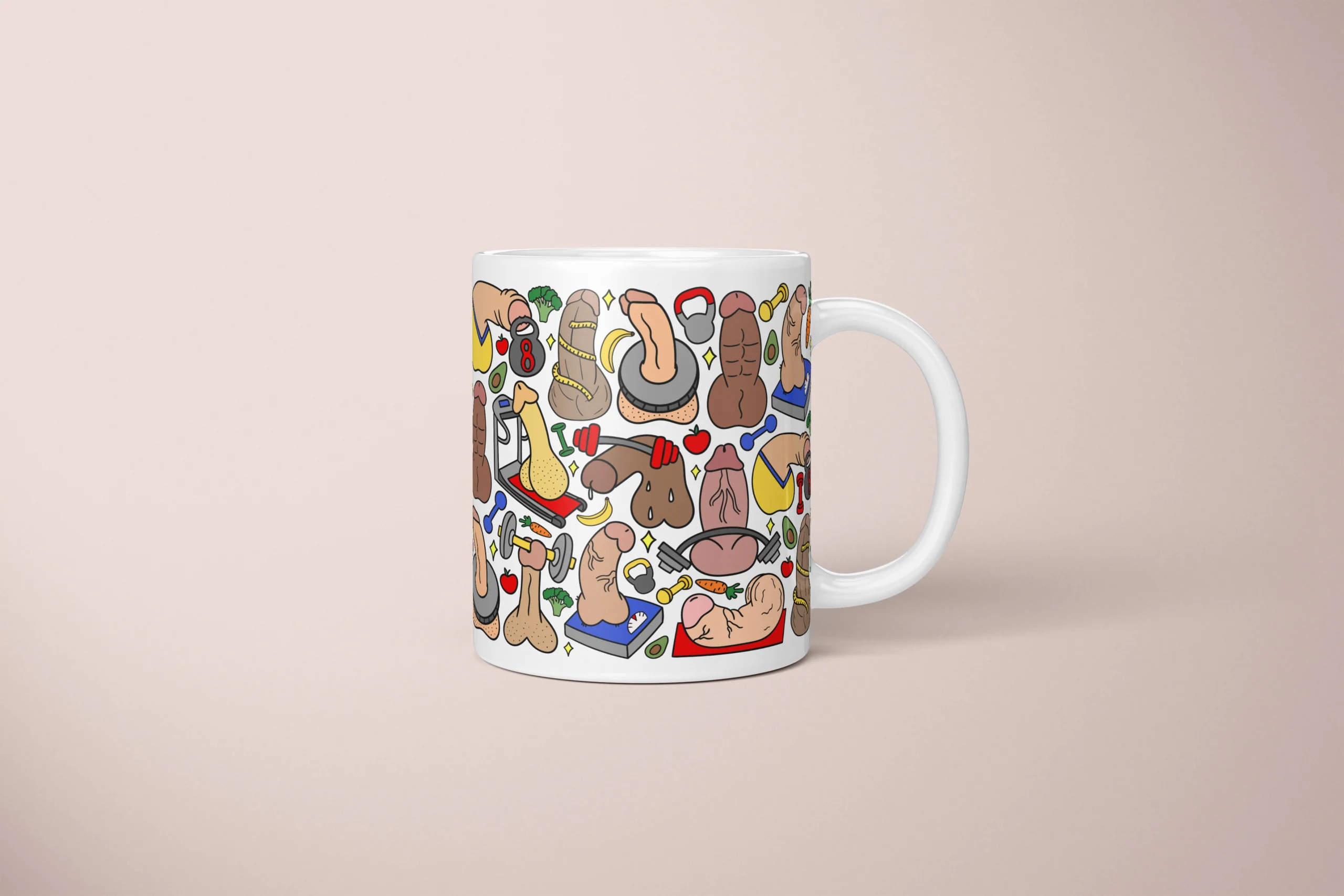 Gym Penis Mug – Funny Workout Gag Gift - primary mug mockup