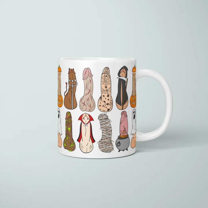 Halloween Costume Penis Mug – Spooky Adult Humor Gift - primary mug mockup
