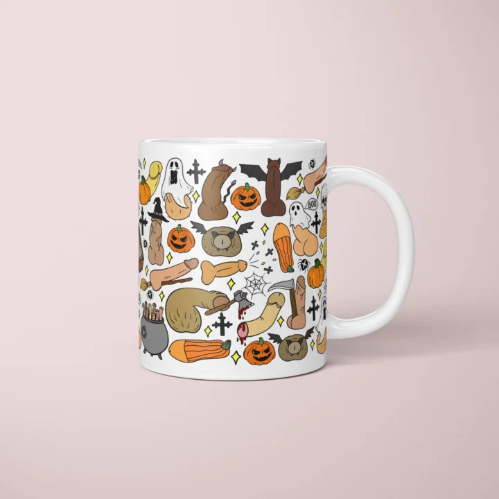 Halloween Penis Mug – Spooky Rude Party Gift - primary mug mockup