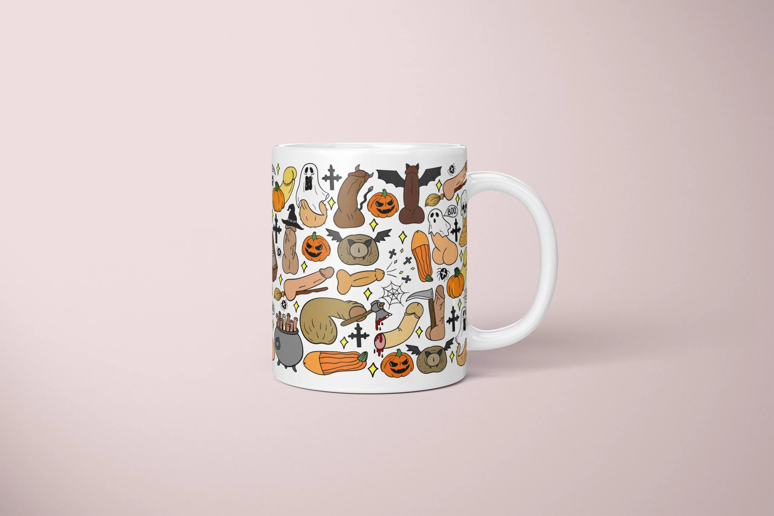 Halloween Penis Mug – Spooky Rude Party Gift - primary mug mockup