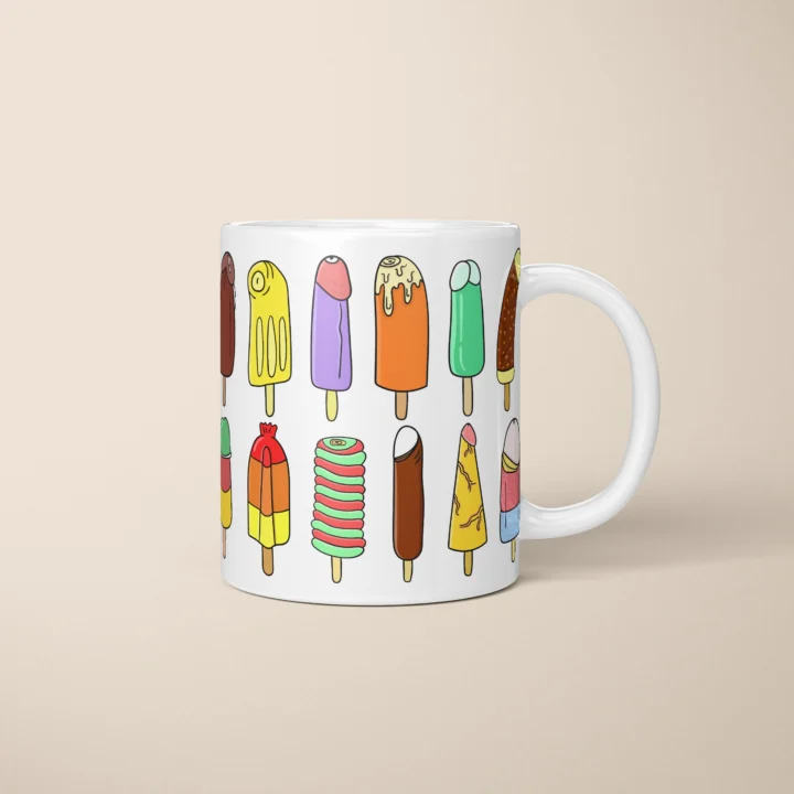 Ice Cream Penis Mug – Cheeky Summer Dessert Gift - primary mug mockup