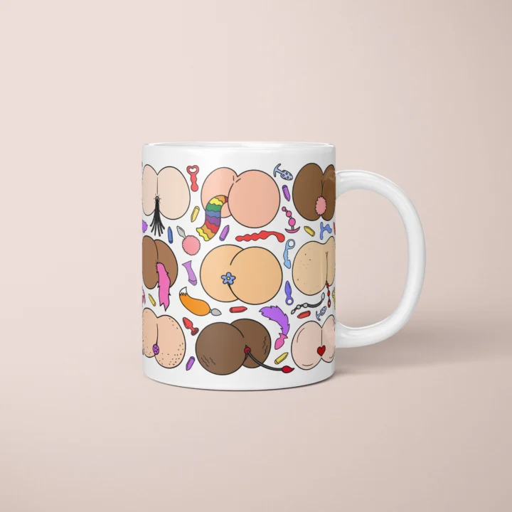 Kink-Inspired Butt Mug – Adults Only Novelty Gift - primary mug mockup