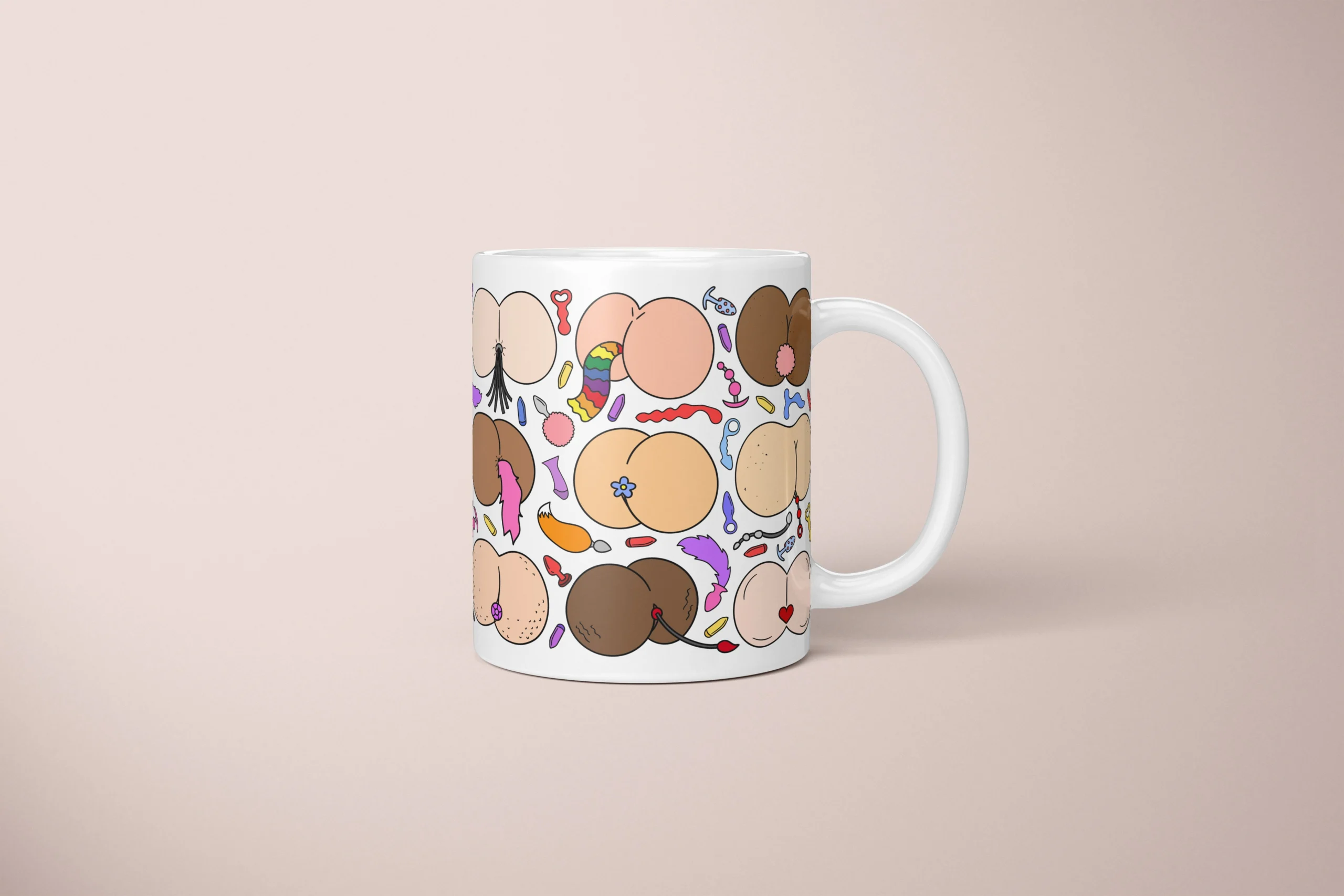 Kink-Inspired Butt Mug – Adults Only Novelty Gift - primary mug mockup